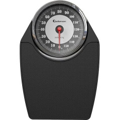 Аналоговые весы Adamson A24 - до 160 кг, нескользящая резиновая поверхность, очень крупные цифры, высокоточные аналоговые персональные весы, долг