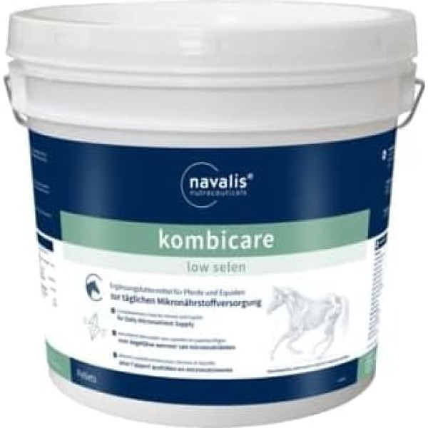 Navalis Kombicare Low Selen | 2,5 кг | Ergänzungsfuttermittel für Pferde und Equiden | Zur möglichen Vorbeugung von Nährstoffmängeln | Basisversorgung mit niedrigem Selengehalt