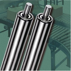 QSPNVFB Kommerzielle Ersatz-Förderrollen, Durchmesser 25mm 50mm Edelstahl Tragrollen Förderband, 2 STK Kraftlose Schwerkraftrolle Für Förderband Abriken(Dia 38mm(1.5