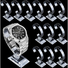 Упаковка из 12 подставок для часов Акриловый держатель часов Прозрачный держатель часов Часы дисплей стенд держатель браслет стенд акрило