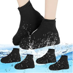 2 пары водонепроницаемых чехлов для обуви, защита от дождя, силиконовые водонепроницаемые калоши, многоразовые, нескользящие водонепрониц