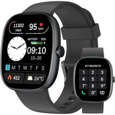 HUAKUA Smartwatch женщины мужчины с функцией телефона, 1,85 дюйма часы 100+ спортивных режимов фитнес-часы с монитором сердечного ритма монитор сна SpO2 