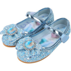Yosicil Туфли принцессы для девочек, хрустальные туфли Эльзы, сандалии Frozen, блестящие туфли для вечеринки, праздничные туфли-балерины, карнава