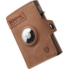 LORZOR® Airtag Wallet, тонкий кошелек с отделением для монет, мужская натуральная кожа, кошелек с блокиратором RFID, держатель для карт, место для 10 кар