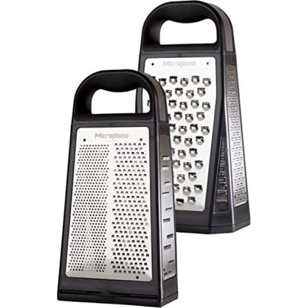 MICROPLANE Specialty 34019 Series 5-in - 1 Tower Grater 4-сторонние лезвия из нержавеющей стали и приложения Черный