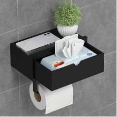 Держатель для туалетной бумаги без сверления Держатель для туалетной бумаги с коробкой для влажных салфеток Держатель для туалетных руло