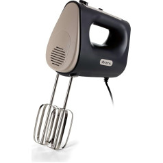 Ручной миксер Ariete Breakfast 1545, 450 Вт, 5 скоростей, функция турбо, 2 взбивателя, темный и серый цвет Сахары