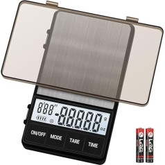 Весы для кофе 1000 г/0,1 г, весы для эспрессо с таймером, цифровые кухонные весы, весы для кофе бариста, весы для кофе с ЖК-дисплеем (в комплекте с