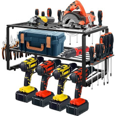 IBVIVIC Power Tool Organizer Power Drill Wall Mount Organizer Power Tools Storage Garage Workshop (4 Drills)
