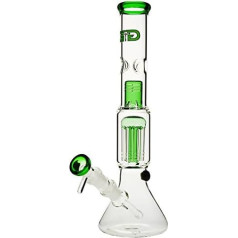Стеклянный бонг Grace с 8-кратным перколятором, зеленый 35 см - выбор бонгов Head&nature