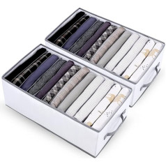 Шкаф-органайзер 12 ящиков для хранения с сеткой, 2 складных ящика для хранения брюк, одежды для футболок, шорт, юбок, серый