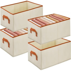 4 органайзера для гардероба, коробки-органайзеры для хранения одежды с ручкой, складные ящики-органайзеры, для гардероба, одежды, брюк, пуло