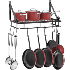 Настенная полка с 10 съемными крючками, настенная полка с перекладиной для полотенец, кухонная утварь для ванной комнаты, подвесная полка 45 