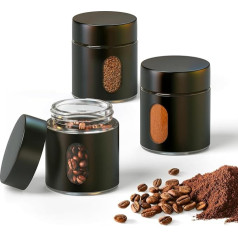 Герметичная стеклянная банка для хранения кофе Enfmay, банка для чая, орехов, какао с прозрачным окном, маленькая и портативная, подходит для к