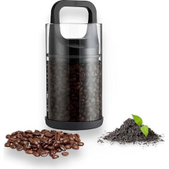 Merto Beno Premium Coffee Jar with Vacuum Lid - герметичное хранение - ароматизатор - стеклянная банка для кофе - без бисфенола - контейнер из боросиликатного ст