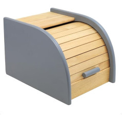 Контейнер для хлеба Rubberwood Roll Top Lid Мини Контейнер для хлеба для кухонной столешницы Маленький контейнер для хлеба Кондитерские изделия Кон