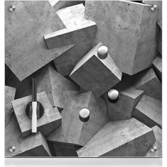 Zeller Present ZollCubes 11654 Memo Board Glass Grey 40 x 60 x 2 см