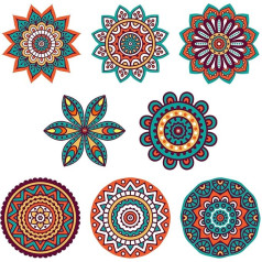 Stickers4 Mandala Suncatcher Window Stickers - Artistic Window Decoration - Sun Catcher for Window Decoration - Mandala All