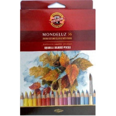 Mondeluz Art Set - Набор водорастворимых цветных карандашей для художников из 36 штук