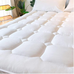 UNILIBRA Bamboo King Mattress Topper Cooling Viscose Bamboo Quilted Mattress Protector with Deep Pocket Up to 16 Inch Ultra Soft Filling Mattress Topper
