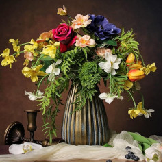 Искусственные цветы как настоящие, искусственные растения в горшке для украшения, готовый к отправке букет, искусственные для доставки, по