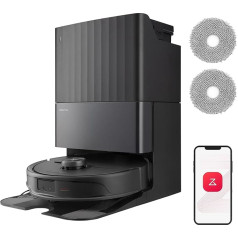 Робот-пылесос roborock Qrevo Master с функцией швабры и подъемной шваброй, FlexiArm Design™, мощность всасывания HyperForce® 10 000 Па, 2 дополнительные швабры, ком