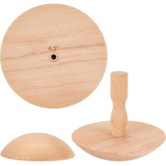 BENECREAT 3 комплекта деревянных форм для керамических горшков, 114/140/165 мм Инструменты для прессования гончарных плит с ручкой для домашних мисо