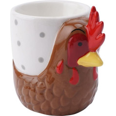 CGB Giftware GB05806 Чашка для яиц с курицей | Завтрак | Посуда | Кухня | Коричневый | Новинка | Ферма | В подарочной коробке