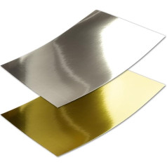 Зеркальная бумага Gustav Neuser Metallic - набор из 30 листов - золото - серебро - смешанный набор - белая основа - DIN A4 21,0 x 29,5 см - идеально подходит для DIY 