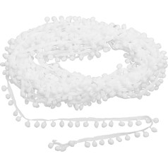 Gadpiparty Pompom-Spitze Poms wolle Material Zubehör Plüsch puppen kleidung puppen klamotten Kleidung Verzierungen party decoration craft Kleidung trimmen Schonbezug trimmen Polyester Weiß