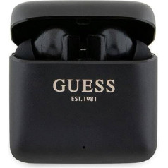 CG Mobile Guess True Wireless Bluetooth Earbuds - сатиновая отделка с логотипом - черный