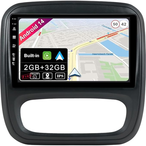 JOYX Android 12 IPS Автомобильное радио Подходит для Renault Trafic 3 (2014-2021) / Opel Vivaro B (2014-2018) - Встроенный CarPlay Android автомобиль - Бесплатная камера - 2G + 32G - 9 дю