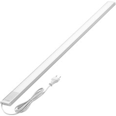 Oktaplex Riva Flat LED Under-Unit Light Kitchen 1110 lm Warm White 90 cm Under-Cabinet Light Silver with Switch Kitchen Light 15 W 230 V