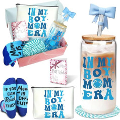 Подарочный набор ANOTION In My Boy Mom Era - кружки для холодного кофе для мальчиков, кофейная кружка с соломинкой на День матери, подарок для новой ма