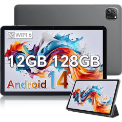 OSCAL Android 14 Tablet 10 Inch Pad 70 WiFi, 12GB RAM + 128GB ROM (2TB TF) Tablet, Eye Care Mode, 6580 mAh/WiFi6/Type-C/ 3.5 mm Jack/Bluetooth 5.0/Widevine L1/Doppia Photo Camera/GMS/Modalità PC