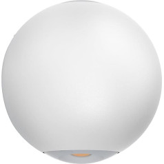 EGLO Abugo LED Outdoor Wall Light, 2 лампочки для наружного освещения, светодиодный настенный светильник из литого алюминия белого цвета и прозрачного ст