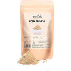 SlimBack - Золотая льняная мука обезжиренная, набор из 1 штуки (400 г) - Кето и без глютена - Льняная мука для выпечки