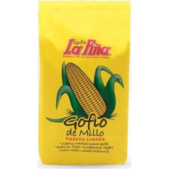 Gofio La Piña - Кукуруза Gofio легкой обжарки 500 г | Натуральный продукт | Источник растительных белков | Богатый минералами | Поставщик энергии | Пом