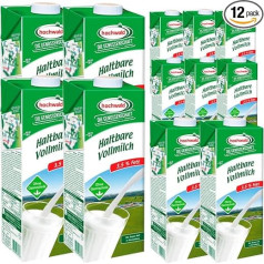 Молоко HOHC Durable Milk 3,5% жирности Молоко Full Fat Молоко Low Fat Durable Milk Full Fat, 1 литр, упаковка из 12 штук