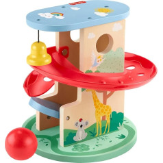 Игрушка для малышей и детей Fisher-Price Деревянный домик на дереве с шариком, 2 деревянные детали для детей от 9 месяцев