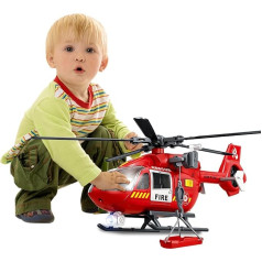 XUEXUE Большой большой вертолет для мальчиков 2 3 4 5 6 7 - полицейский спасательный вертолет с краном, свет и звуки, корзина для груза в комплекте