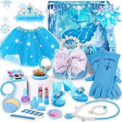 Эльза Frozen Игрушка Подарок Детский Набор Макияжа и Принцесса LED Пачка Девочки и Frozen Снег Ювелирные Аксессуары и Сумочка, Frozen Игрушка Подарки