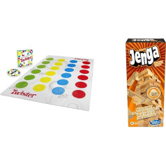 Hasbro Gaming 98831398 Игровая игра Твистер, игра для семей и детей, игра Твистер от 6 лет & A2120EU4 - Дженга Классик, детская игра, развивающая скорость ре