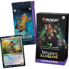 Magic: The Gathering Wilderness by Eldraine Commander Deck - Virtue and Bravery (колода из 100 карт, коллекционный бустер с 2 картами + аксессуары)
