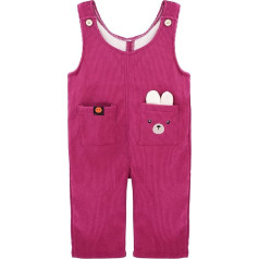 Happy Cherry - Cordoverall Baby Winter Overall for Boys Girls Sleeveless Dungarees Cord Warm Overalls with Lining Thick Long Braces Trousers Padded Outdoor - 9 Months - 3 Years