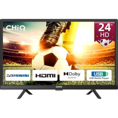 CHiQ LED TV, 60 см (24 дюйма), USB Blu-ray декодирование, Dolby Audio, тройной тюнер (DVB-T/T2/C/S/S2), HDMI/USB/CI/RF, гостиничный режим, монитор и телевизор с двойным назнач
