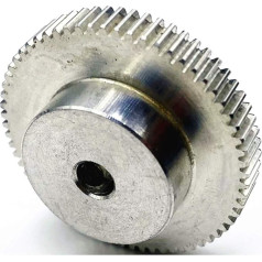 SUOFEILAIMU-PHONE CASE Industrial 2 Pieces Sprocket 0.5 м 65T Metal Spur Gear Aluminium Alloy Gear 5 6 6.35 6.5 7 8 мм Hole (Number of Teeth: 65 Teeth)