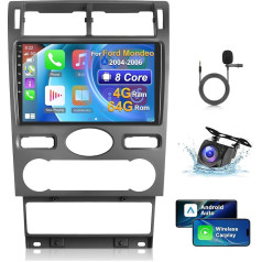 NHOPEEW Android автомобильное радио 2+64G для Ford Mondeo 2004-2006 с Carplay и Android автомобиля - WiFi GPS EQ 28 рабочих тем RDS FM + камера заднего хода и микрофон