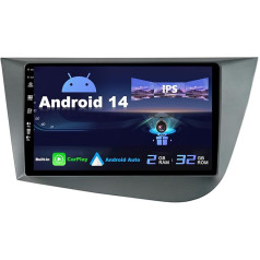 BXLIYER Android 12 IPS Автомобильное радио подходит для Seat Leon MK2 (2005-2012) - Встроенный CarPlay / Android Car - Камера заднего хода бесплатно - 2G + 32G - Управление на р
