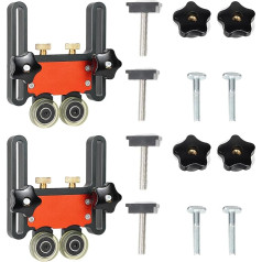 2 x Precision Clear-Cut TS Stock Guides, Adjustable Woodworking Table Saw Press Feeder Guider for Table Saws / Band Saws / Milling Tables / Fences Tools